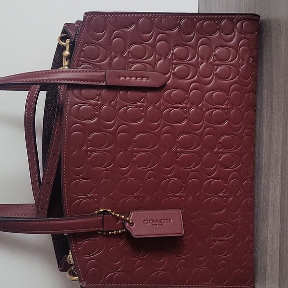 Coach Handbags - Coach Burgundy Top Handle w/Shoulder Strap Handbag.